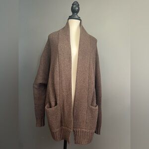 Vince Brown Chunky Knit Cardigan Sweater
